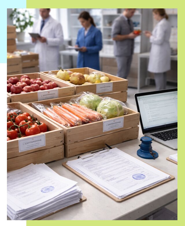 Сертификация овощей и фруктов в Донецке от 9306 р. | Алешин-Днк
