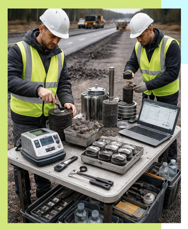 Сертификация асфальта: испытания и подтверждение в Донецке