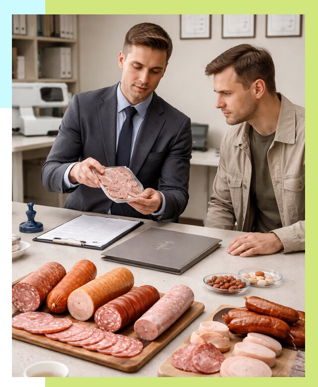 Сертификация колбасных изделий в Донецке от 8211 р. | Алешин-Днк