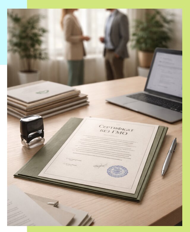 Сертификат без ГМО в Донецке от 8211 р. оформить срочно Алешин-Днк